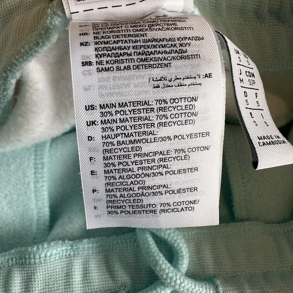 Adidas SST Fleece Shorts Halo Mint/white S - Picture 9 of 10